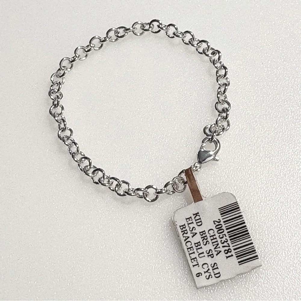 Child Size Silver Plated Chain Bracelet New With Tags